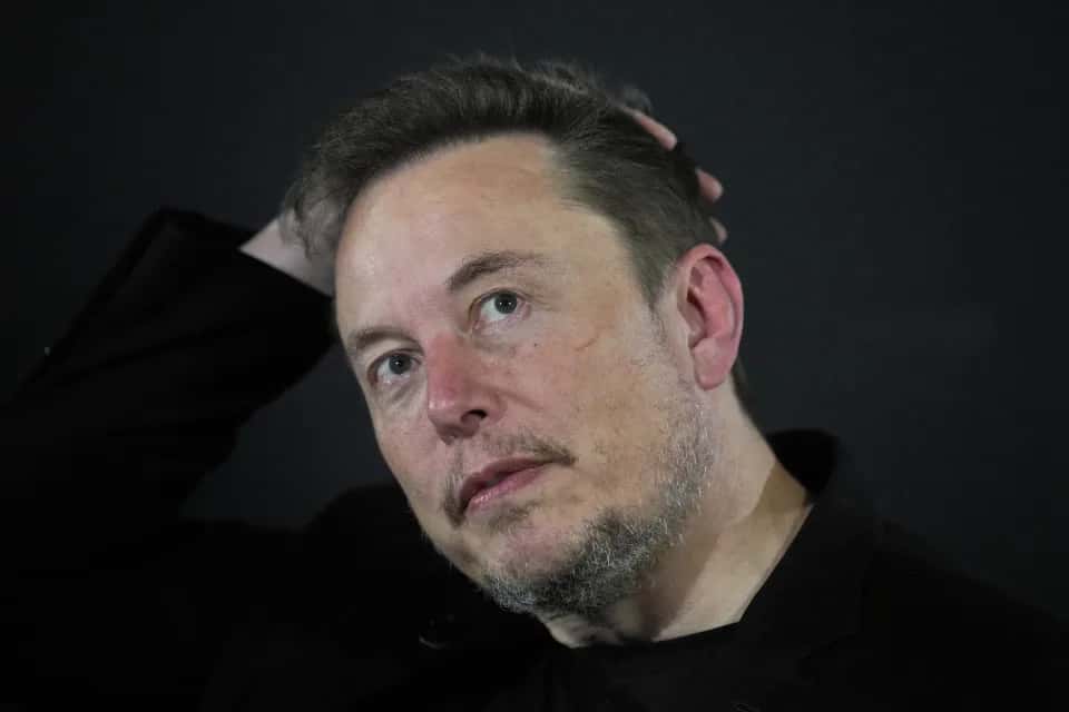 Elon Musk appears at an event in London, on Nov. 2, 2023