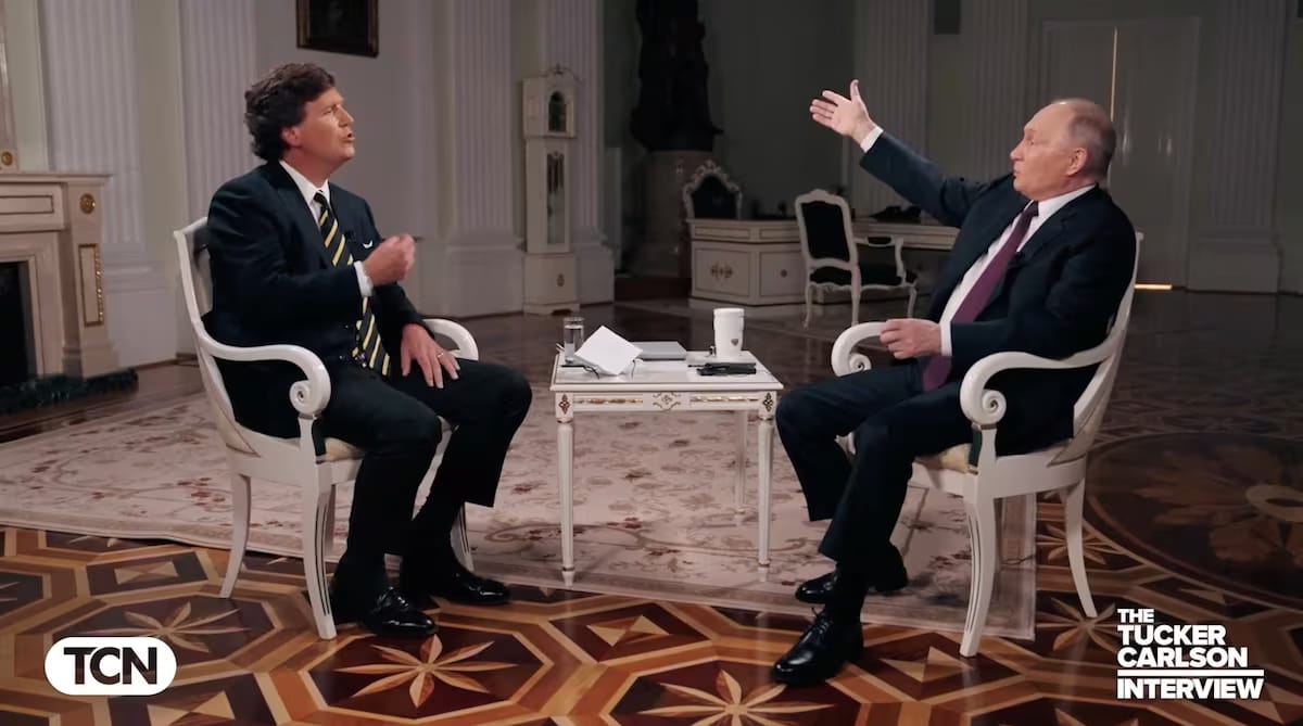 Tucker Carlson interviewed Russian President Vladimir Putin